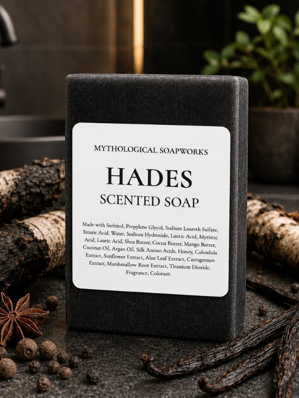 HADES Birch & Spice Men's Scented Artisan Soap.